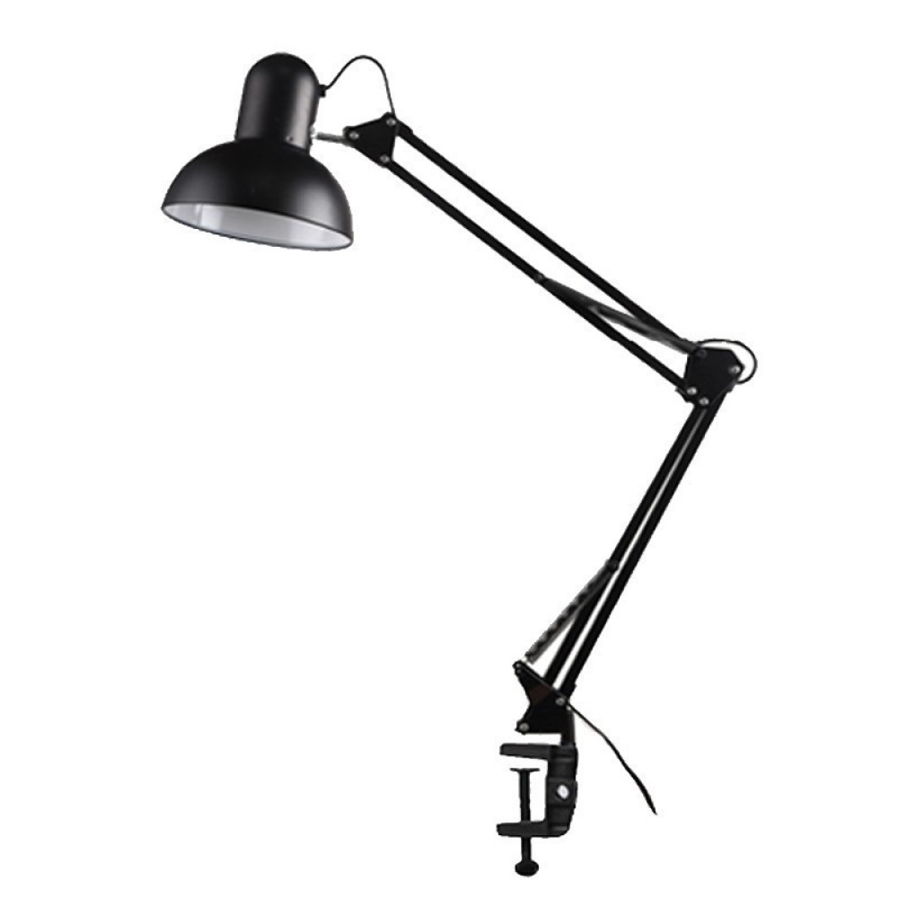 Schwarze, Schwenkbare Led-lampe Mit Klemme Und E27-fassung Sstrwgood - Schwarze, Schwenkbare Led-lampe Mit Klemme Und E27-fassung Sstrwgood