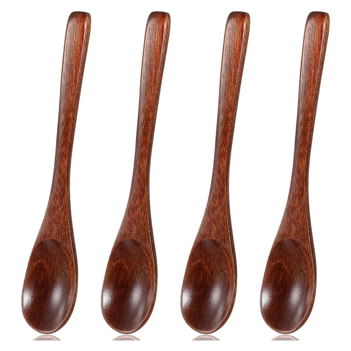 Kleine Holzlöffelstücke – Teelöffel, Olivenlöffel, Honiglöffel, Gewürzlöffel, Kochlöffel, Suppenlöffel (naturholz)