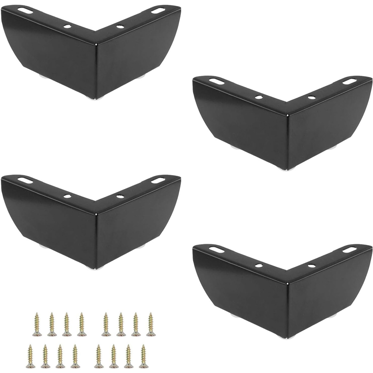 Dreieckige Möbelfüße, 5 Cm Hoch, Schwarz, Mit 16 Schrauben, Geeignet Für Sofas, Tische, Stühle, Sideboards Und Fernseher.