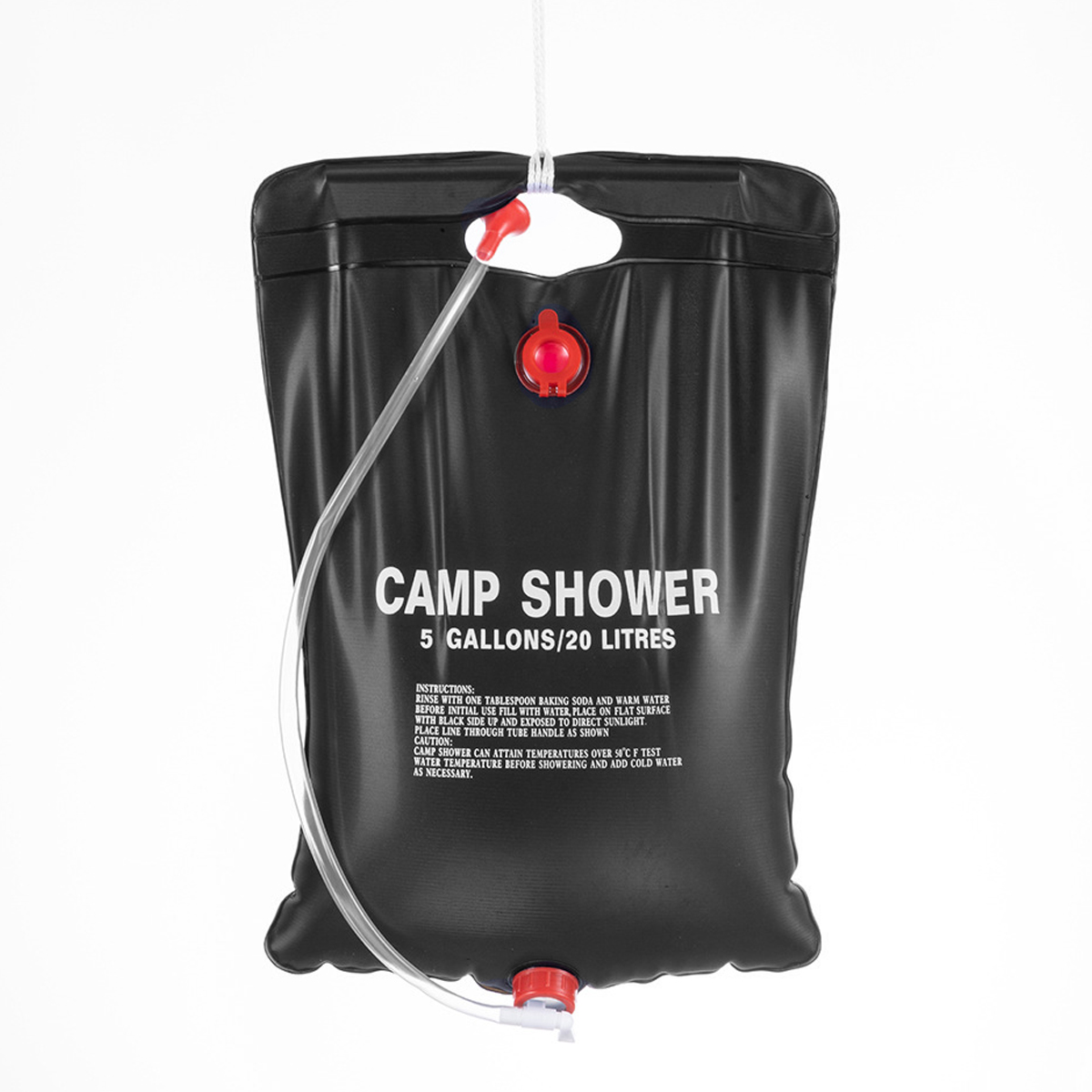 Solar-duschbeutel, 20 L Solar-campingdusche, Tragbarer, Faltbarer Outdoor-duschbeutel Mit Austauschbarem Schlauchkopf