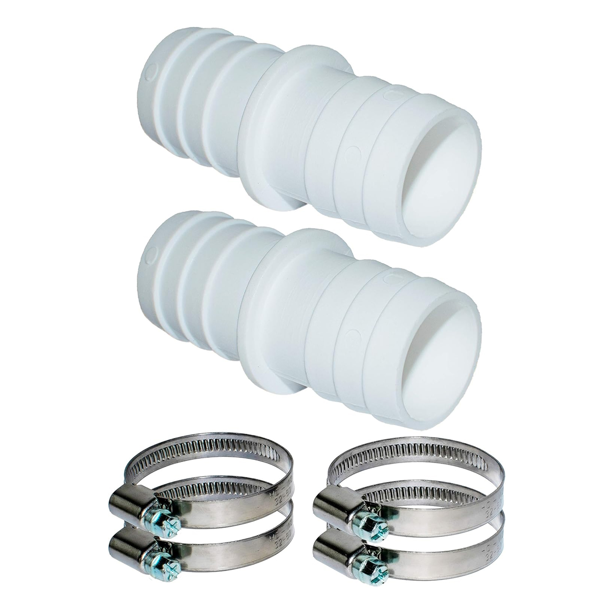 Rohrverbinder Mit Klemmring – Poolrohradapter 2x 38 Mm Set – Rohrverbinder Mit Klemmring – Poolrohradapter 2x 38 Mm Set