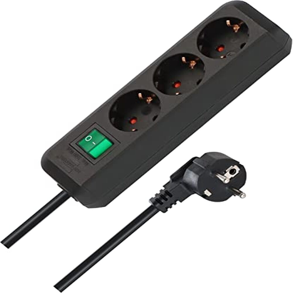 Eco-line 3-fach Steckdosenleiste Mit Kindersicherung, Schalter Und 1,5 M Kabel