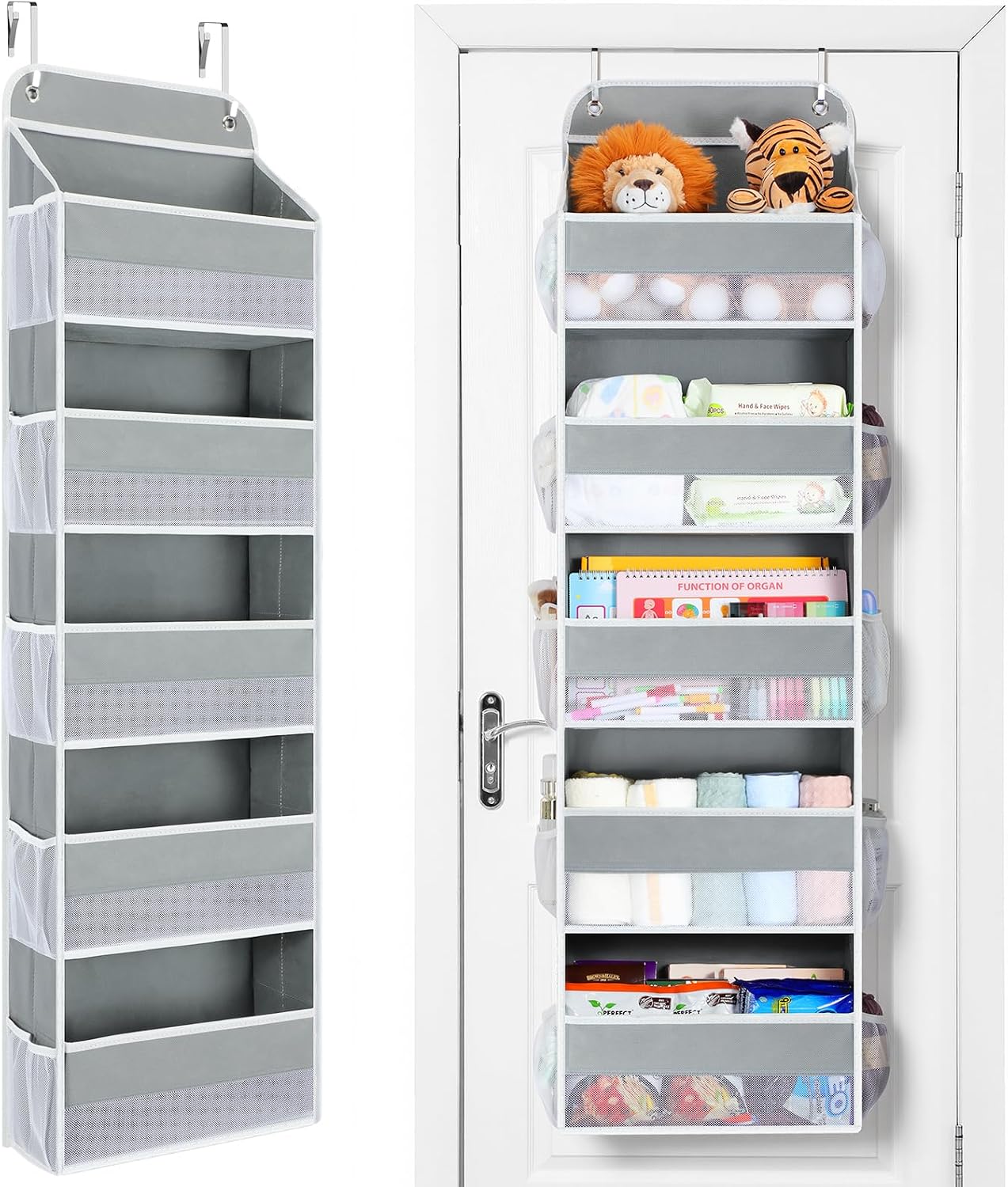 Türhänger, 5-stufig, Robust, Mit 10 Seitlichen Netztaschen, 20 Kg Tragkraft, Ideal Für Die