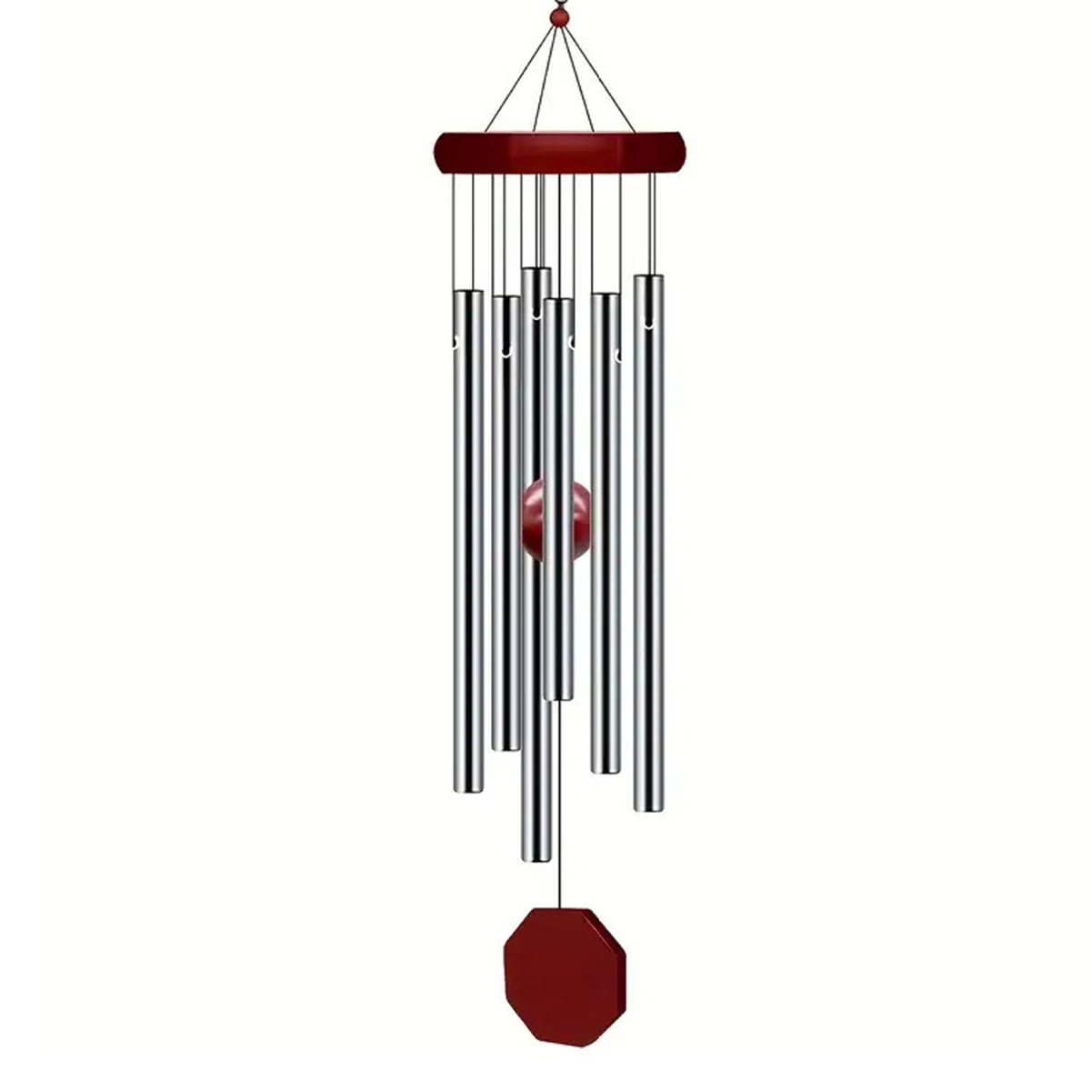 70 Cm Großes Musikalisches Garten-windspiel, 6 Aluminiumröhren, Metall, Außenglocken, Garten-/verandadekoration
