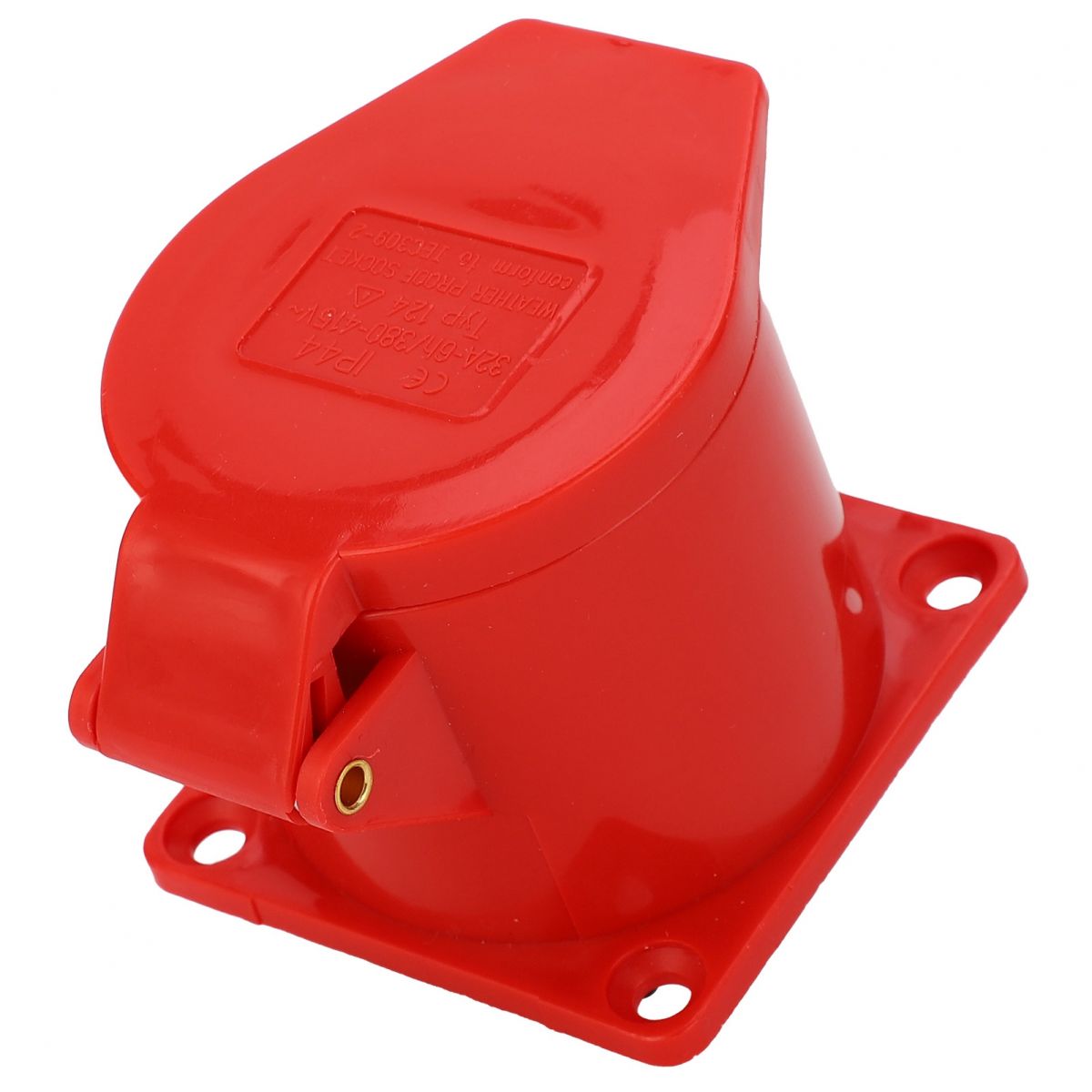 Dreiphasige Industriesteckdose, 32 A, Ip44, 3p+e, Wasser- Und Staubdicht, Ac 380 V/415 V