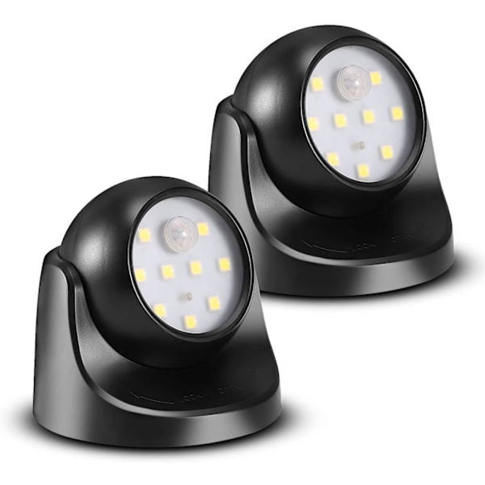 Kabellose, Wasserdichte 6000k Led-wandleuchte Mit Akku Und Bewegungsmelder – Automatisches Ein-/ausschalten (2 Stück)