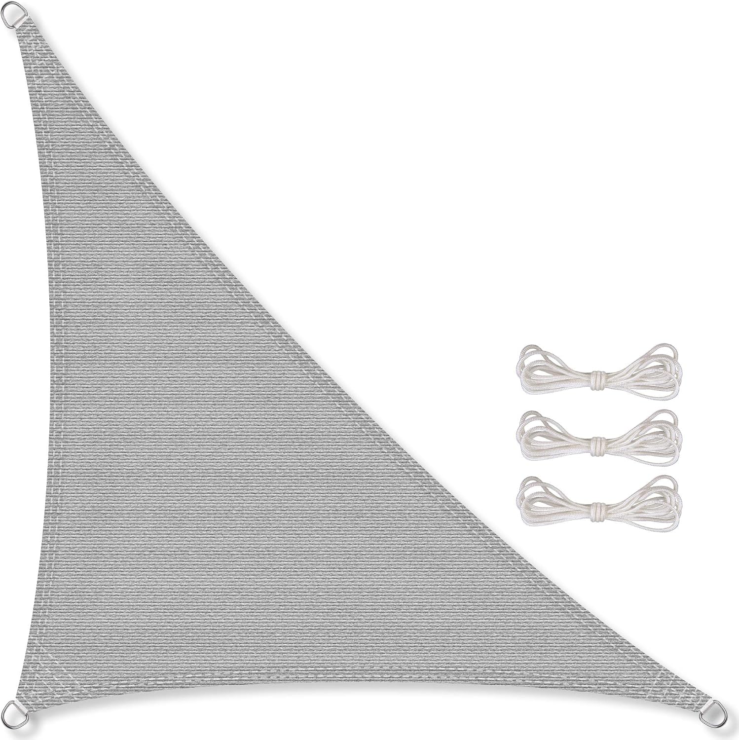 Celinasun Voile D'Ombrage Pare-soleil Jardin Balcon Polyéthylène Hdpe Respirant Triangle 2,5 X 2,5 X 3,5 M Gris Clair
