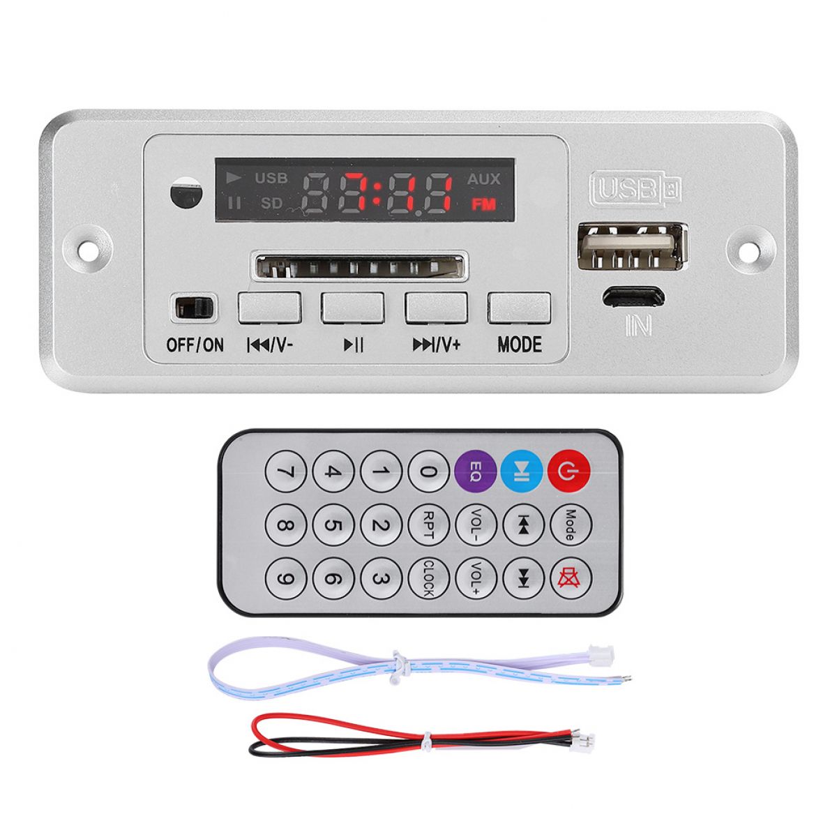5v Mp3-audio-decoder-modul Usb Fm-radio Mp3-decodierplatine Musikplayer Mit Leistungsverstärker Schwarz