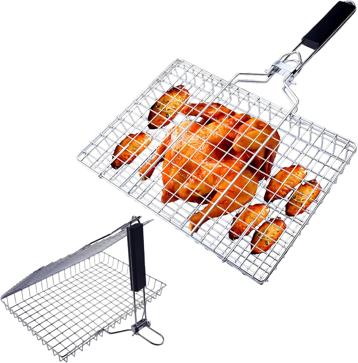 1 Stück – Abnehmbarer Edelstahl-grillrost Und Neuer 3d-quadratgrillrost Kw3060