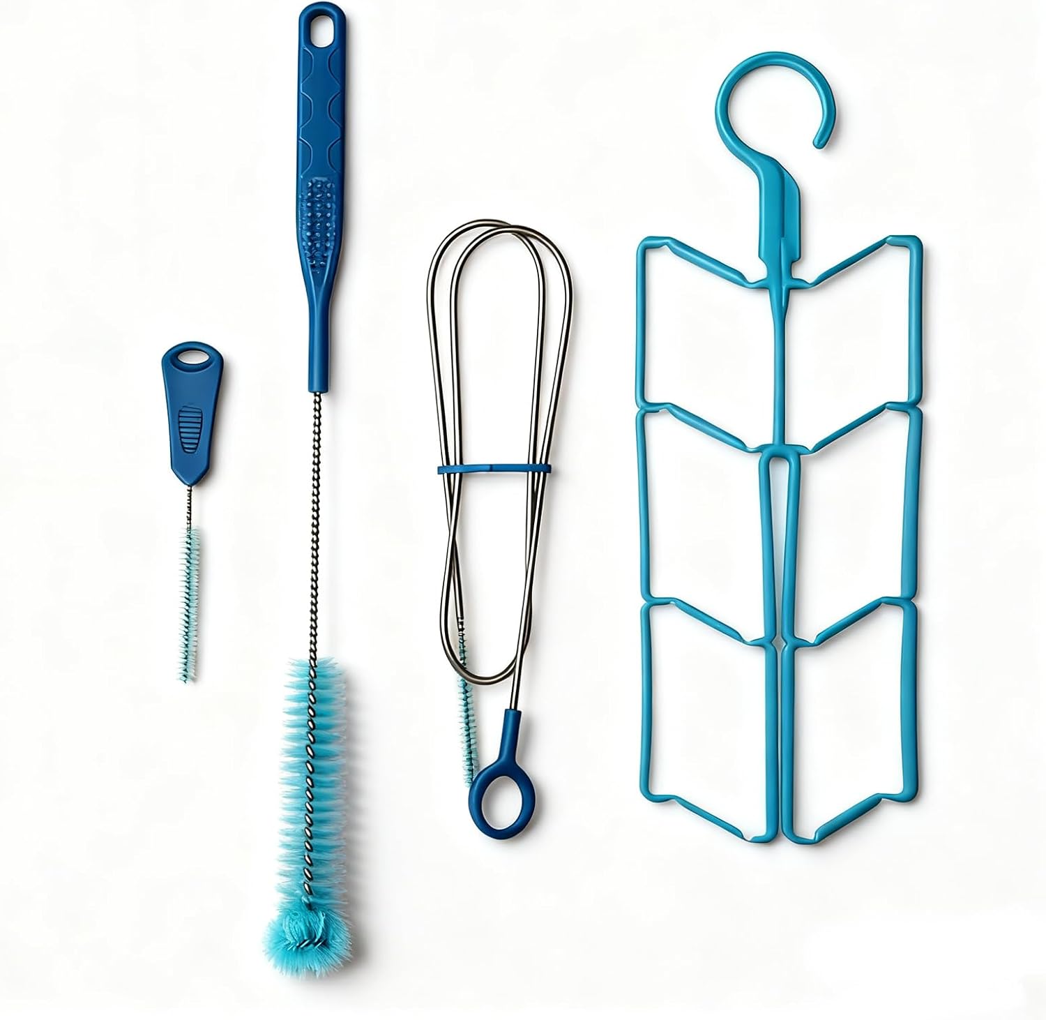 4-in-1 Reinigungsset, Flexible Bürste, Hochleistungstrockner, Für Wassertank, Wandern