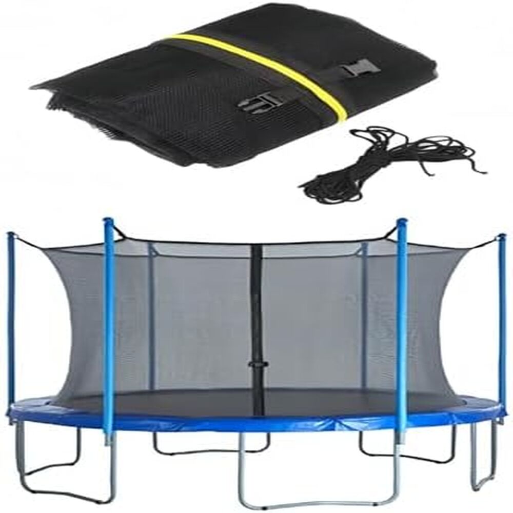 1 X Sicherheitsnetz Und Innennetz Für 12-fuß-trampolin – 3,66 M Durchmesser – 6 Stangen
