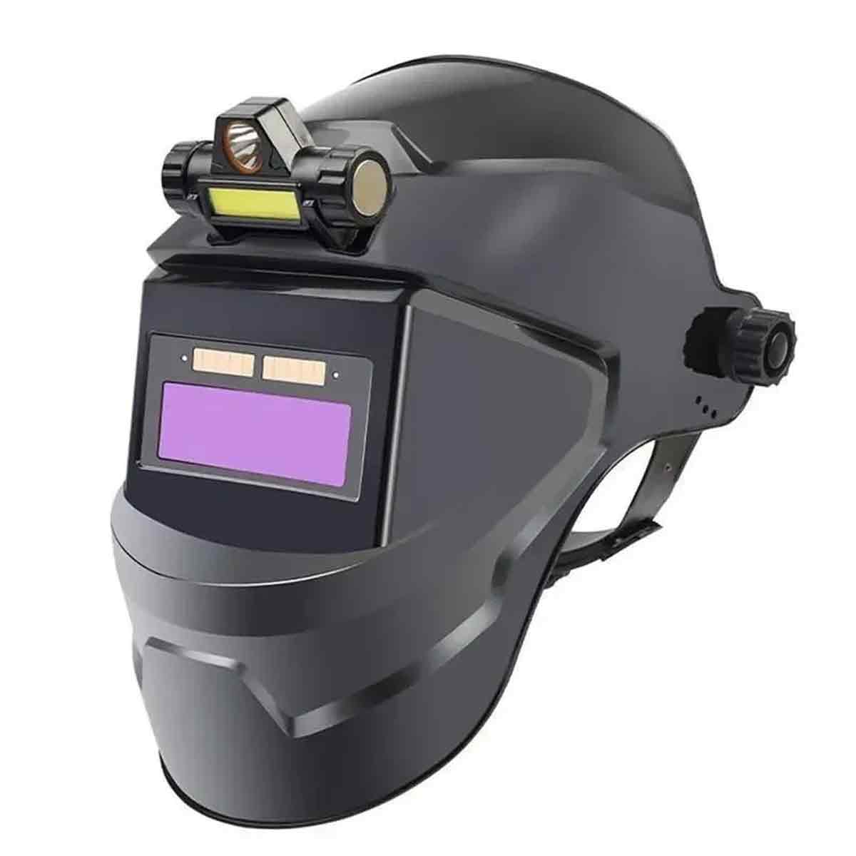 Schweißermaske Mit Integrierter Stirnlampe (1 Stück) Blockiert Schädliche Ultraviolette Und Infrarote Strahlung
