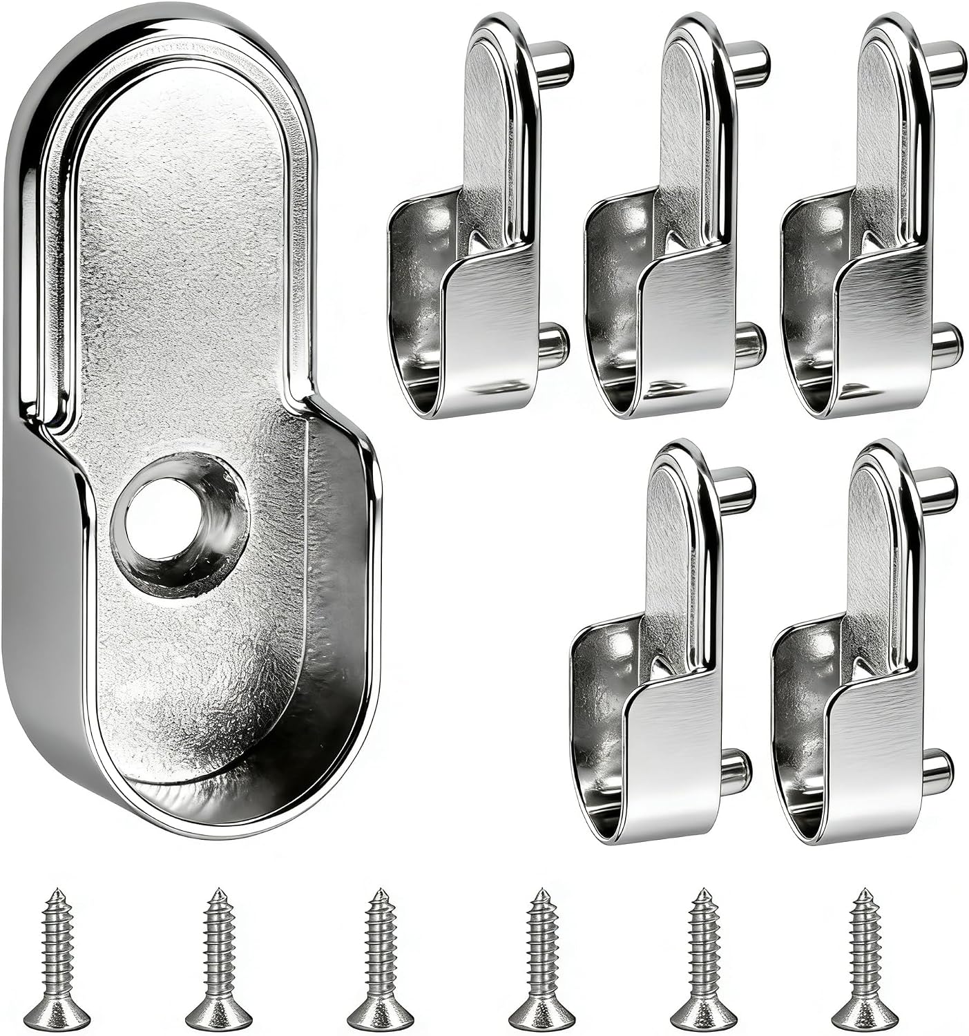 Set Mit 6 Kleiderschrank-zubehörteilen – Doppelbein-kleiderständer Aus Aluminium