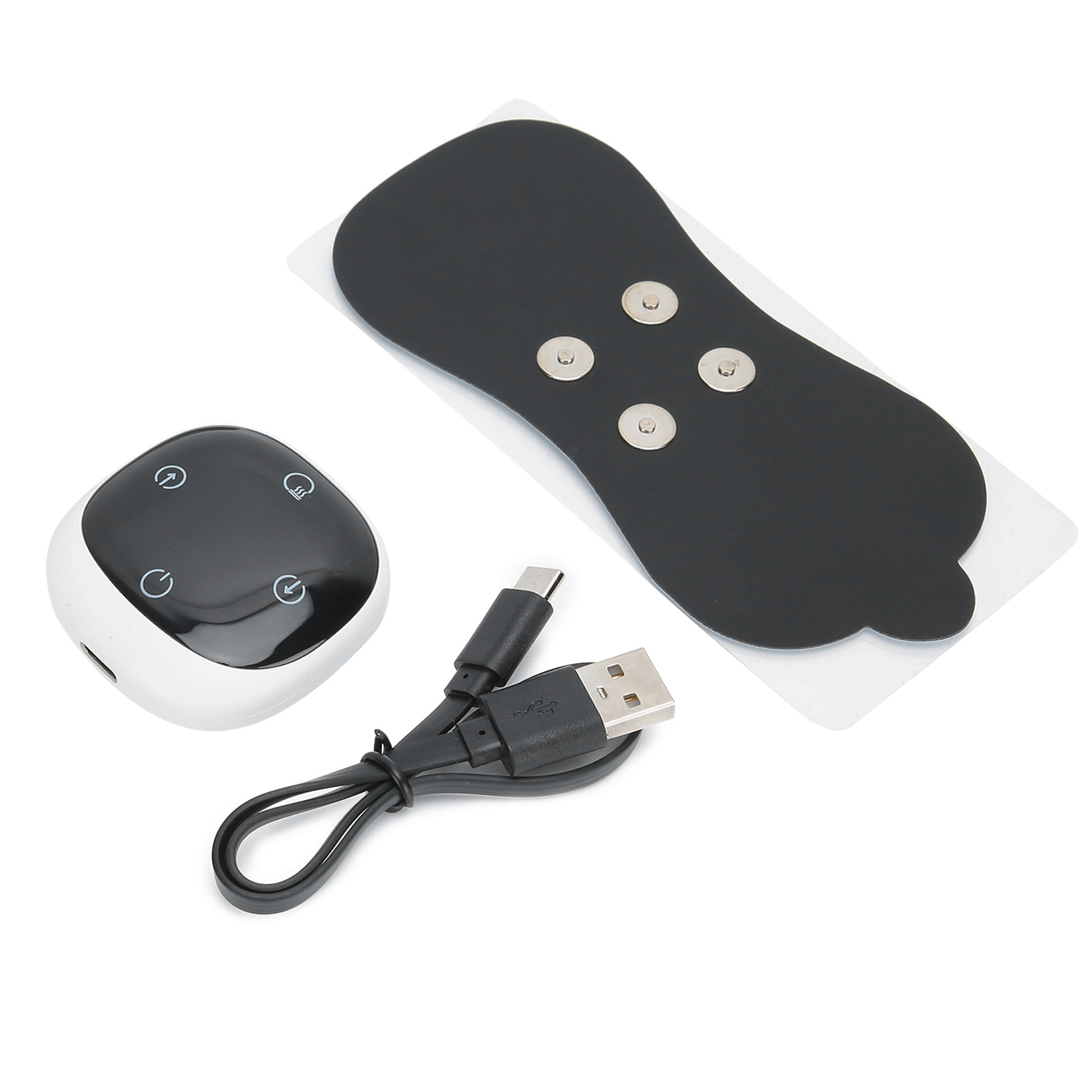 Usb-ladefunktion, Ems-mini-elektro-nackenmassagegerät, Elektrisches Nackenmassagegerät Zur Linderung Von Muskelschmerzen, Nackenmassagepflaster, Weiß