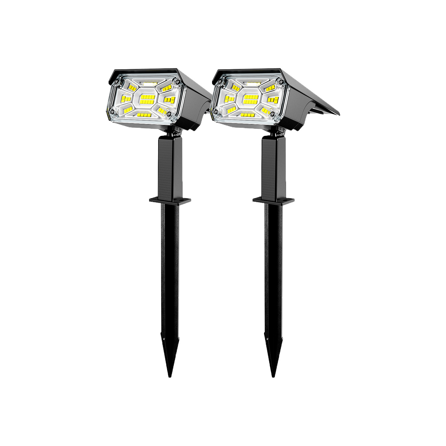 2er-set Solar-gartenleuchten Mit 3 Modi, 2-in-1-funktion, Ip65 Wasserdicht, Superhelle Bodenleuchte
