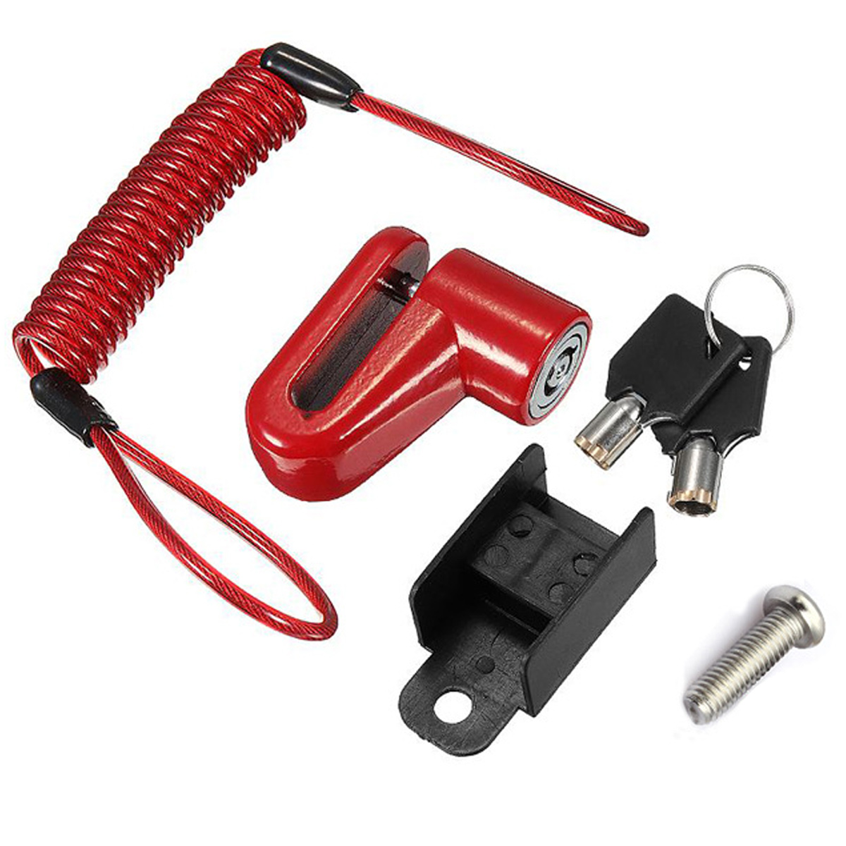 Diebstahlsicherung Für Roller, Motorräder, Fahrräder, Scheibenbremsschloss Mit Erinnerungskabel Für Xiaomi M365/pro Elektroroller