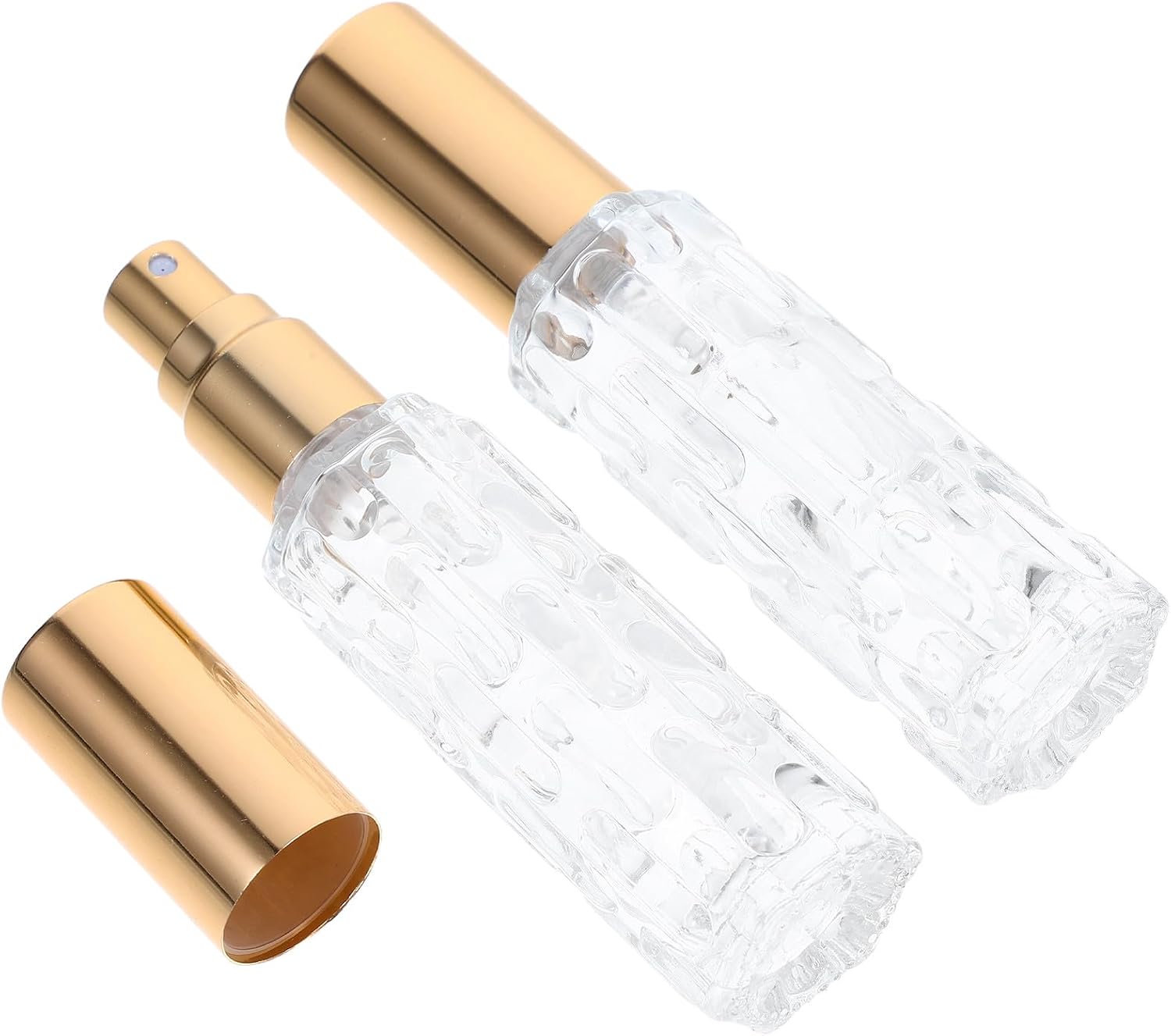 2 Stück – 10 Ml Parfümzerstäuber & 10 Ml Gold + Glas - 2 Stück – 10 Ml Parfümzerstäuber & 10 Ml Gold + Glas