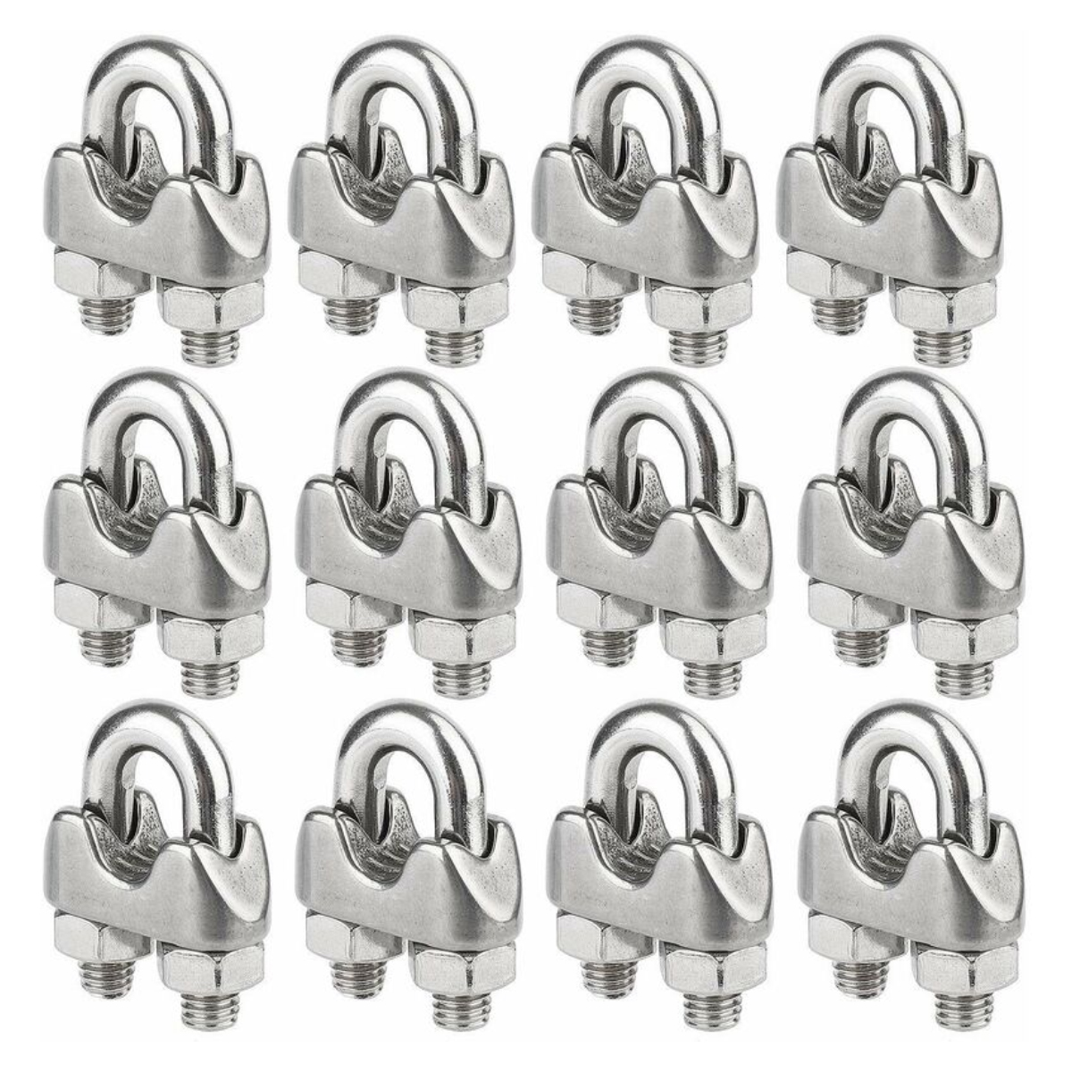 M3-metallkabelbefestigungen, Kabelschellen, U-bügel, 3 Mm Durchmesser, Edelstahl-kabelklemme, 12er-packung