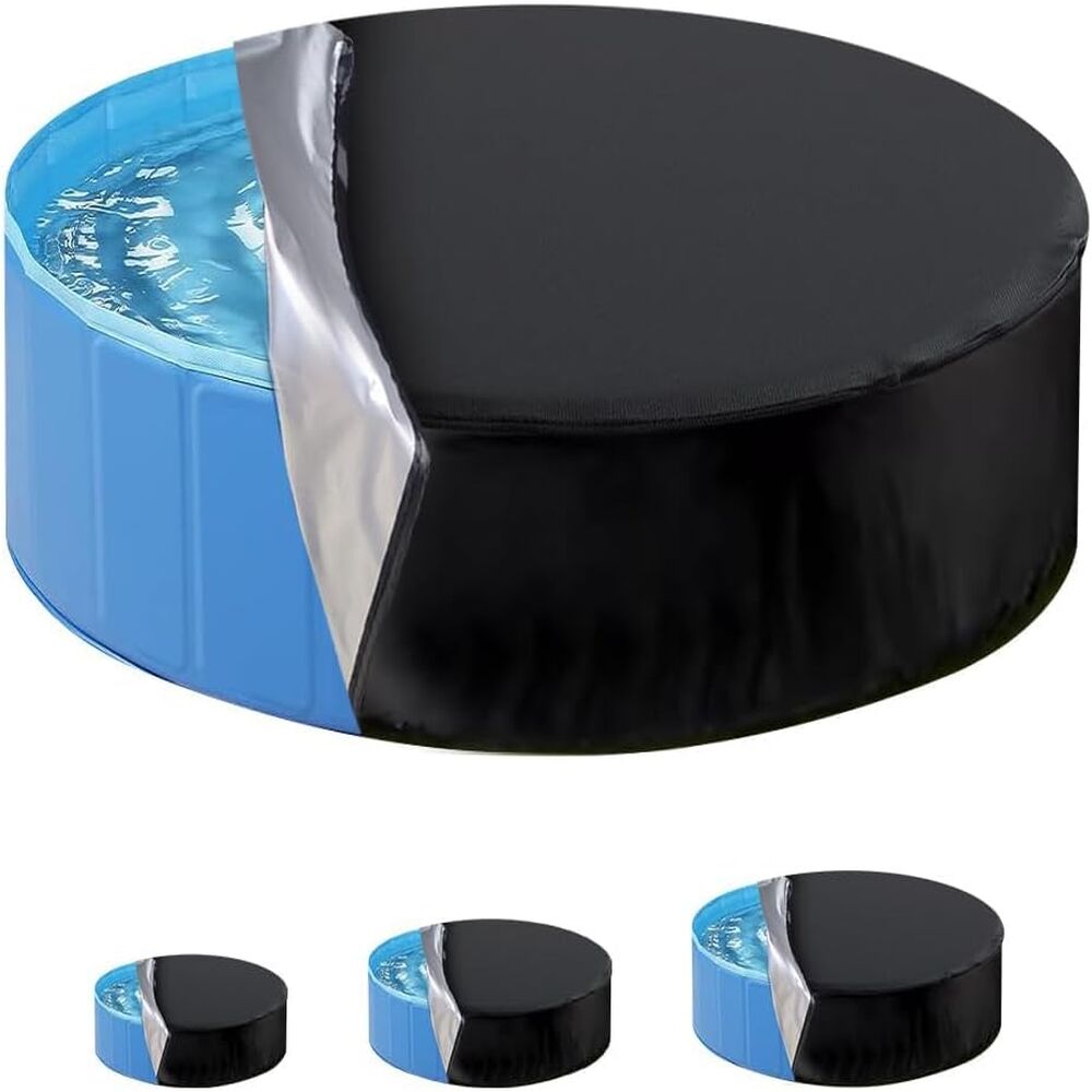 Stück - Pool-staubschutzabdeckung & 210d Schwarz Mit Silberner Beschichtung + 16030cm (durchmesserhöhe)