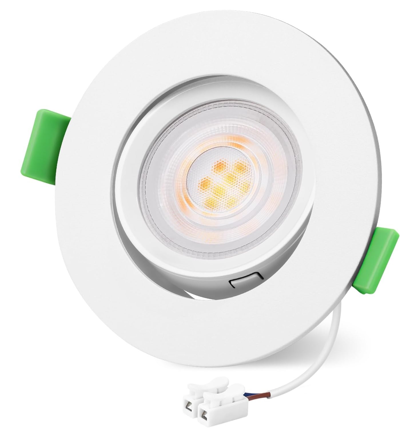 Set Mit 1 Einbaustrahler, 45° Schwenkbar, 5w Led 2700k, Ip44, Für Badezimmer/wohnzimmer