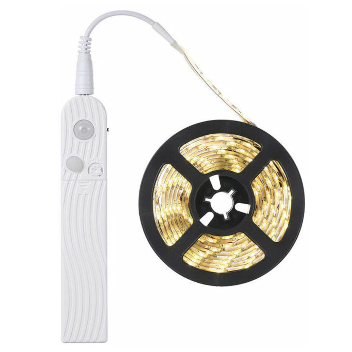 M Led-streifen Mit Bewegungsmelder, Batteriebetriebenes Nachtlicht Mit Pir-sensor, Schrankbeleuchtung, Ip65 Wasserdicht, (warmweiß 3500k)