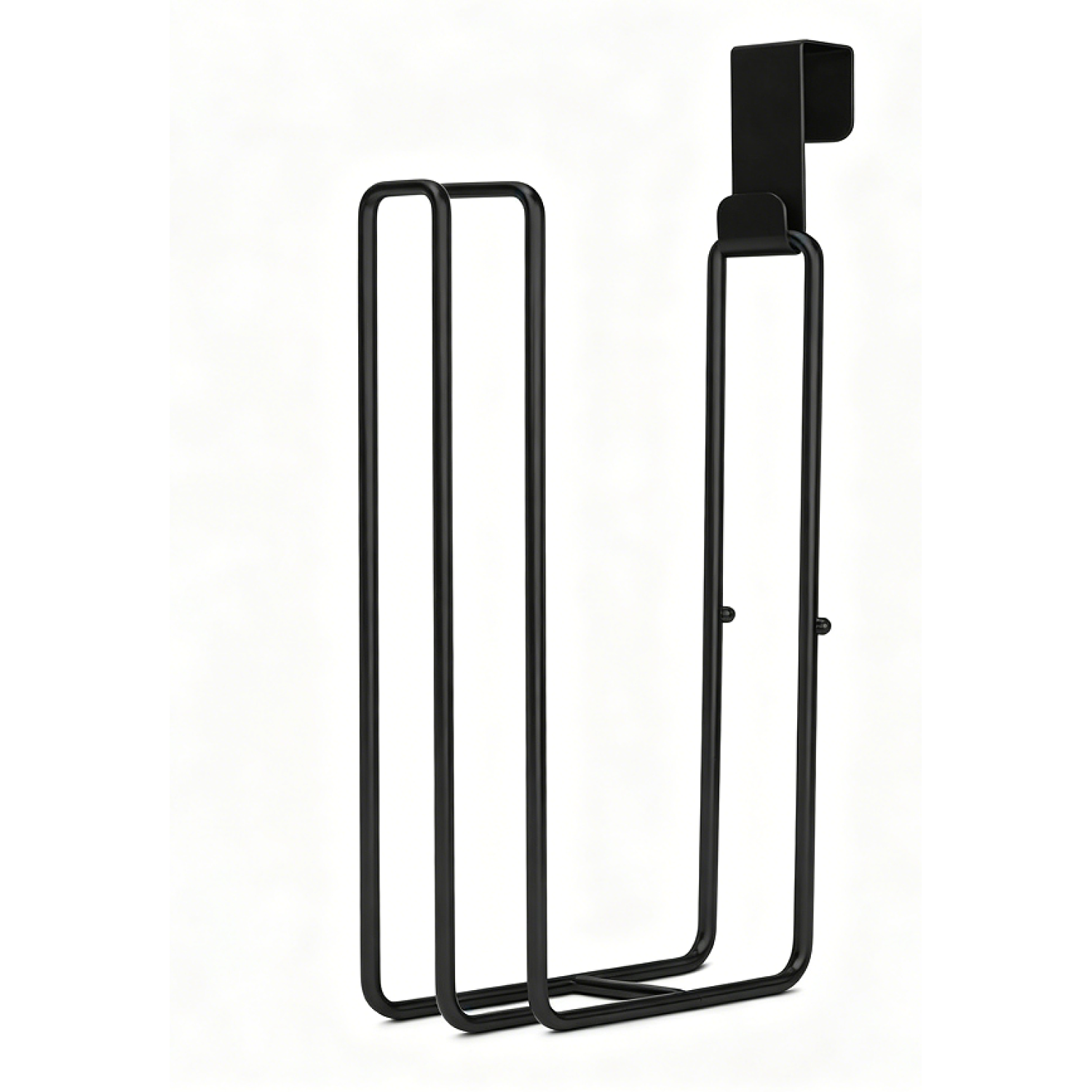 Schwarzer Toilettenpapierhalter, Edelstahlhalterung - Schwarzer Toilettenpapierhalter, Edelstahlhalterung