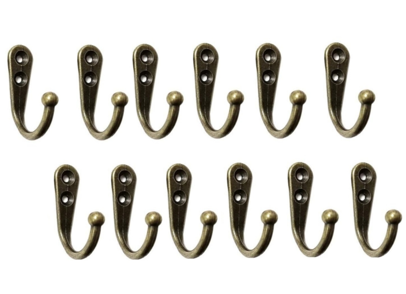 12 Messinghaken, Vintage-metall, Kleine Wandhaken, Für Kleidung, Handtücher, Schlüssel, Für Den Innenbereich