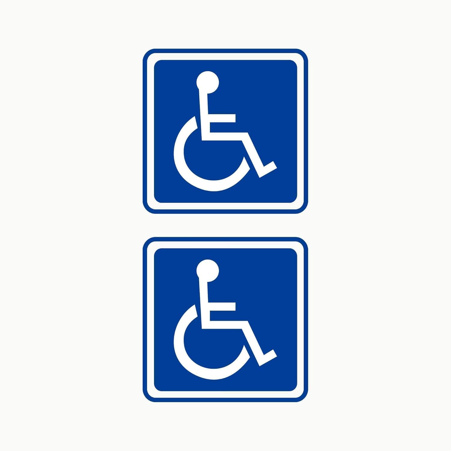 Stück – Autoaufkleber, Behindertensymbole & 12 Cm X 12 Cm (einzelnes Blatt) – 2 Stück – Autoaufkleber, Behindertensymbole & 12 Cm X 12 Cm (einzelnes Blatt)