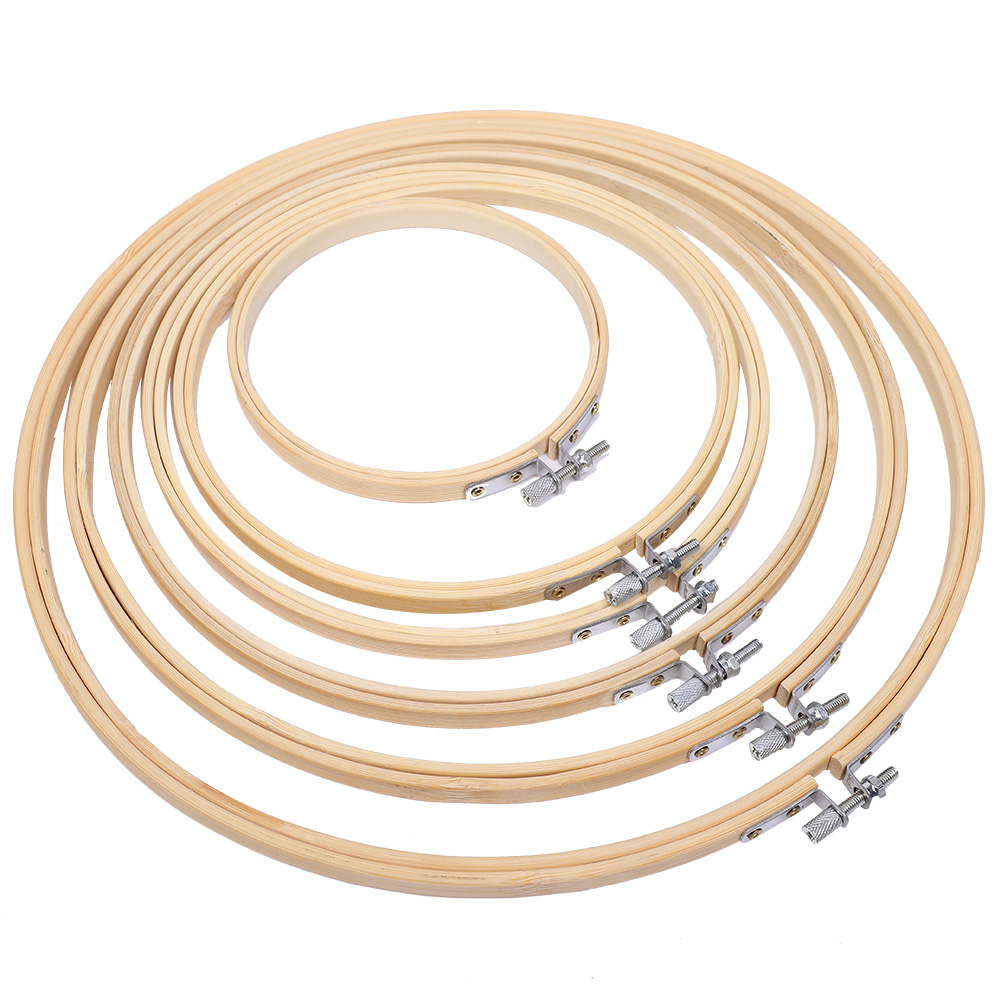 Set Mit 6 Stickrahmen Für Kreuzstich, Cremefarbener Holzrahmen, Bastelbedarf