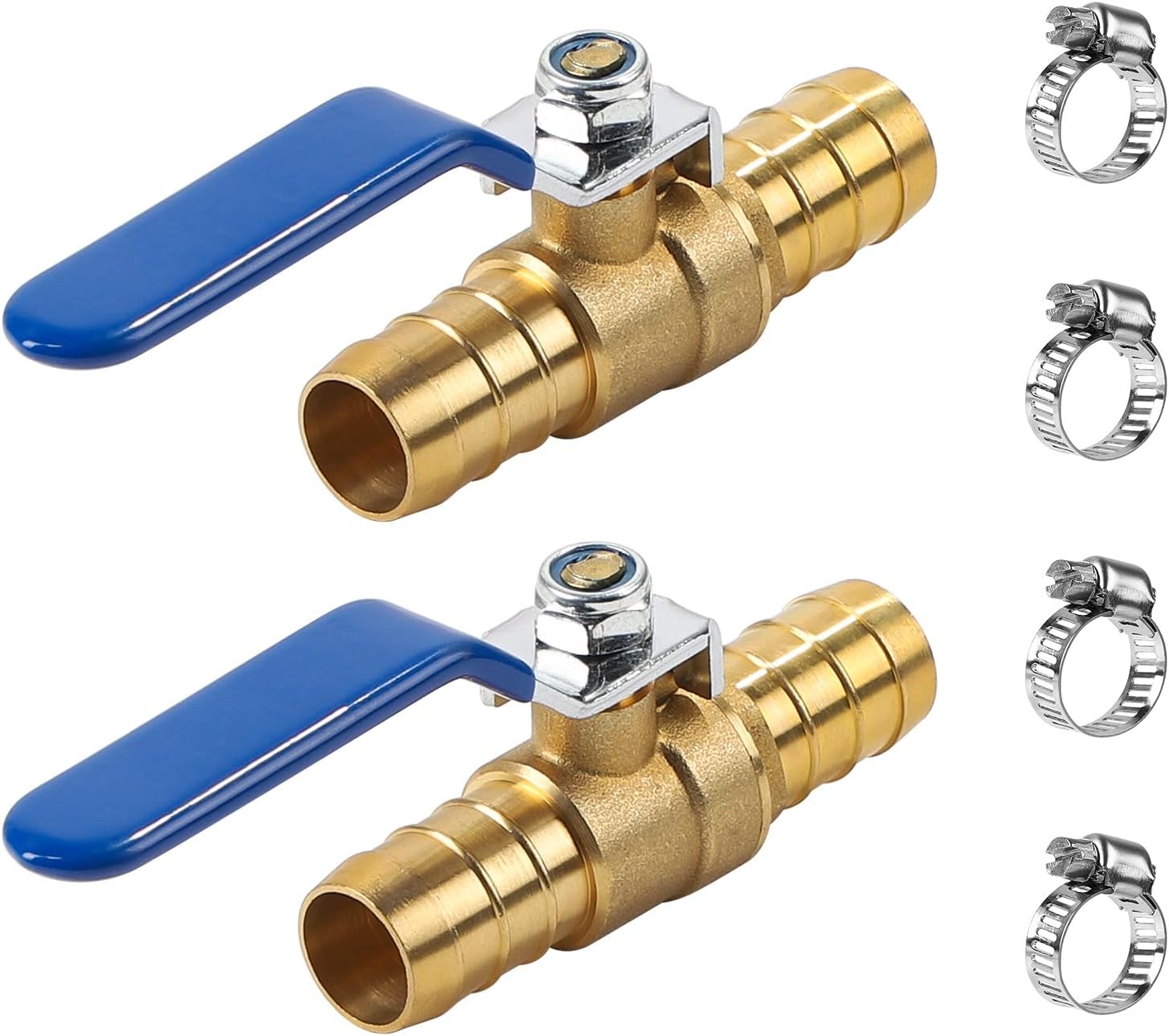 2 Stück - Doppelkugelhahn 19 Mit 2 Edelstahl-absperrventilen - 2 Stück - Doppelkugelhahn 19 Mit 2 Edelstahl-absperrventilen
