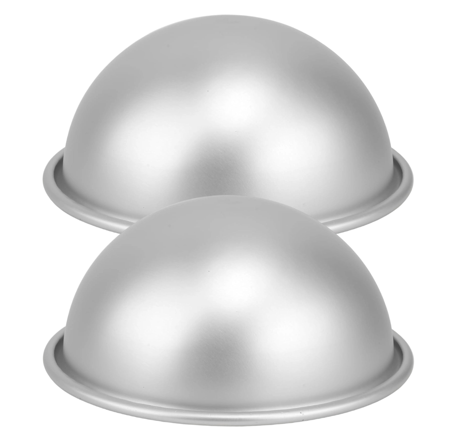 Set Mit 2 Halbrunden Kuchenformen - Flache, 15 Cm (6 Zoll) Große, Eloxierte Halbkreisform