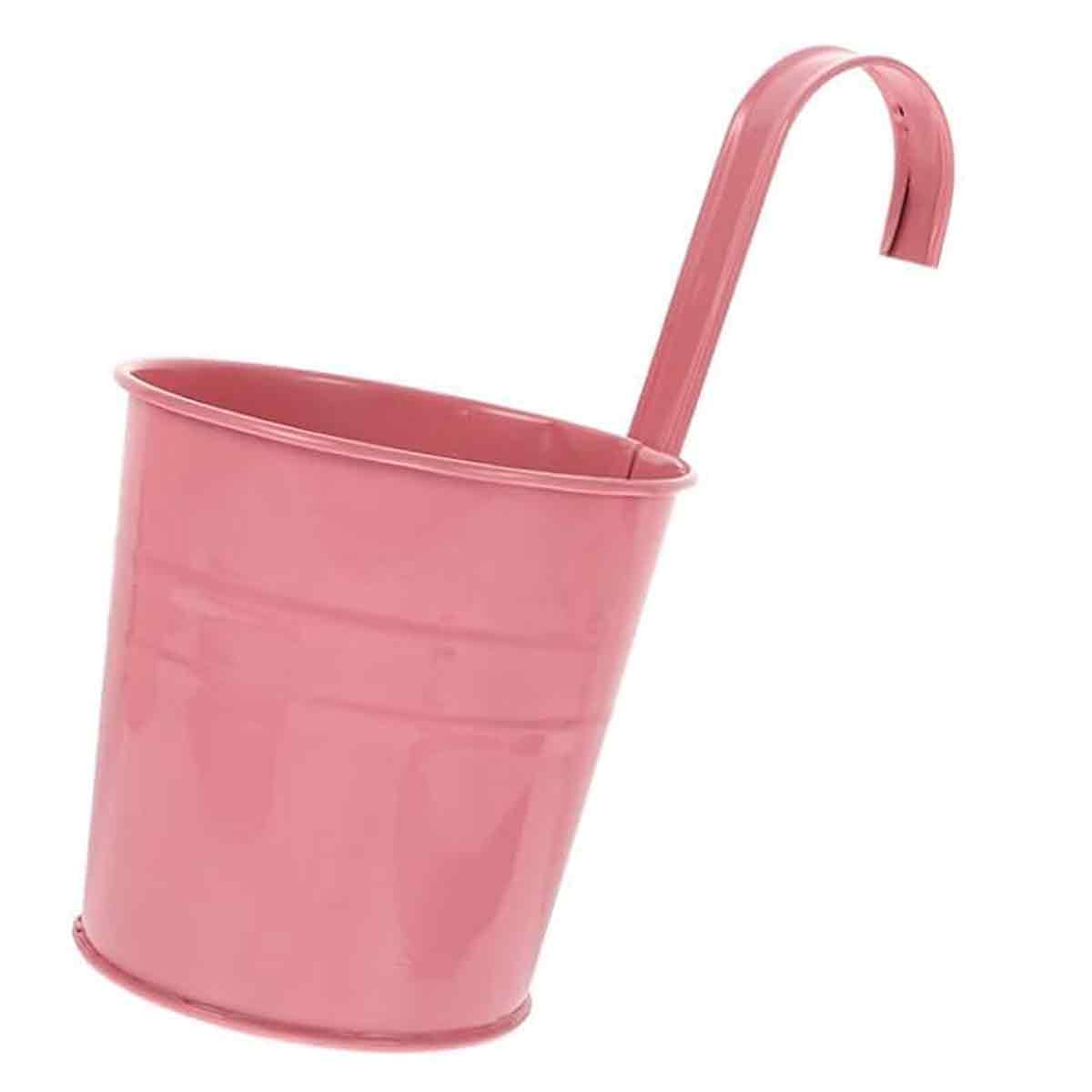 Bunte Hängende Blumentöpfe Aus Eisen, Blumentöpfe Für Balkon Und Garten, Metallblumentöpfe, Blumenkübelständer, 10 Zufällige Farben (1 Stück)