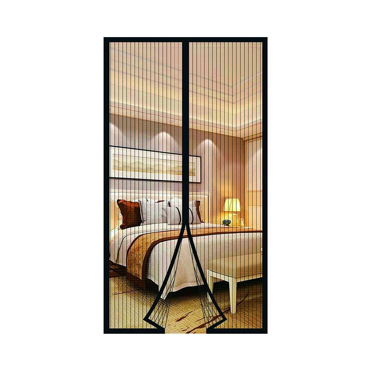 Moskitonetztür 115 X 210 Cm, Automatischer Magnetverschluss, Montage Ohne Bohren, Für Balkon Und Schlafzimmer