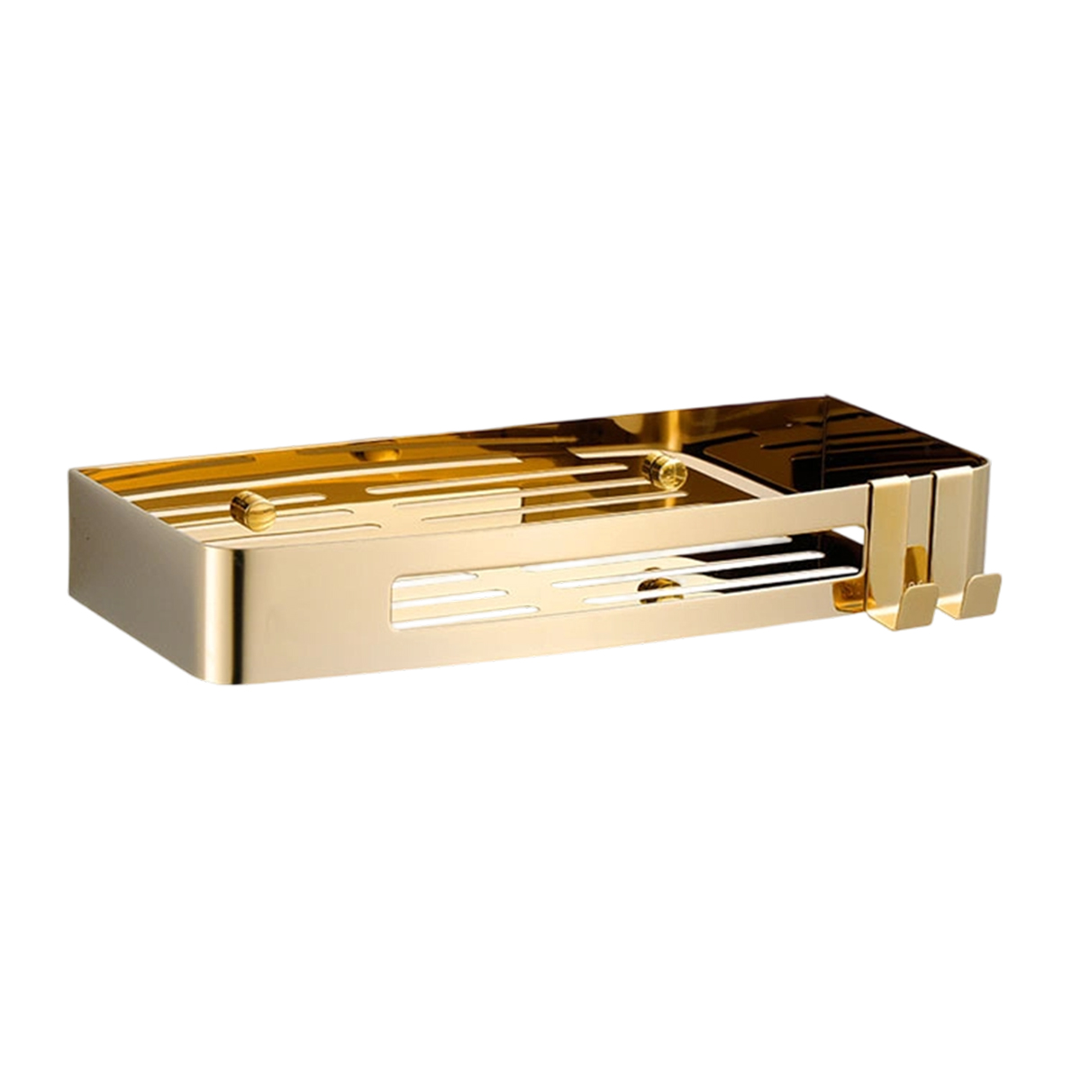 Badezimmerregale, Duschregal, Regal In Gebürstetem Gold, Duschablage, Aufbewahrungskorb, Wandorganizer/a/1 Ebene