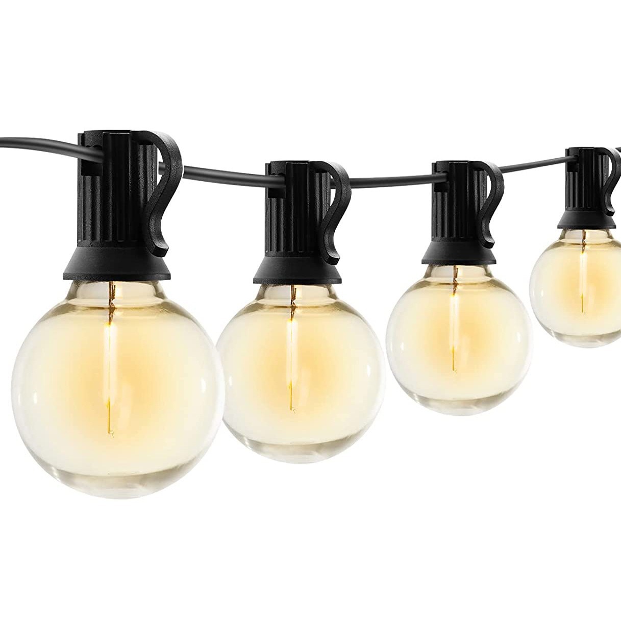 Led-lichterkette Für Den Außenbereich – 30 M, G40-leuchtmittel, Bistro-lichterkette Mit Fernbedienung, Ip44 Wasserdicht