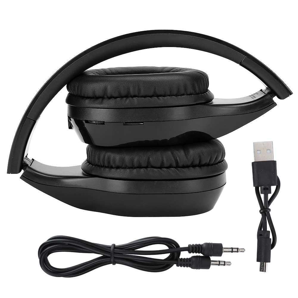 V5.0 Professioneller Kabelloser Faltbarer Gaming- Und Musikkopfhörer, Tragbarer Sport-stereo-kopfhörer, Schwarz