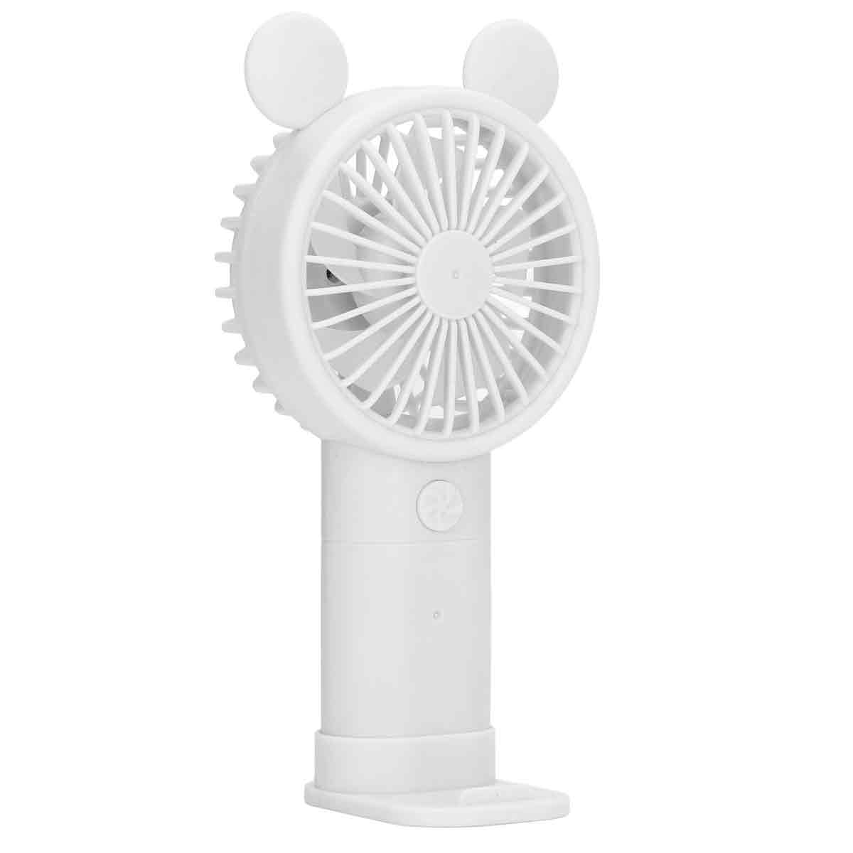 Mini-handventilator Mit Usb-anschluss, 1200-mah-akku, Dual-antrieb, Tragbarer Handventilator, Elektrischer Kleiner Ventilator, Weiß