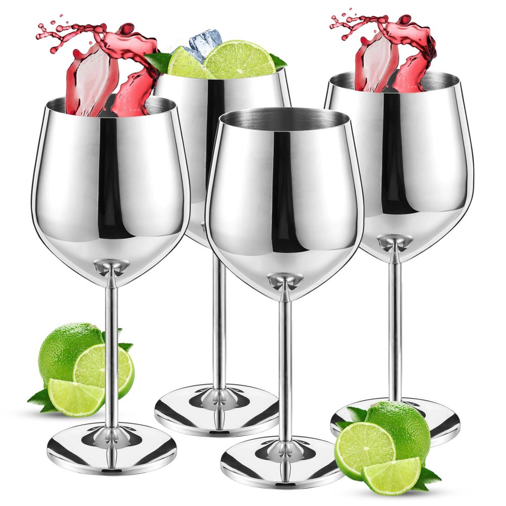 Weinglas Aus Edelstahl – 500 Ml, Bruchfest, Ideal Für Camping Und Zuhause. Trinkbecher Aus Edelstahl 304 – Oberfläche