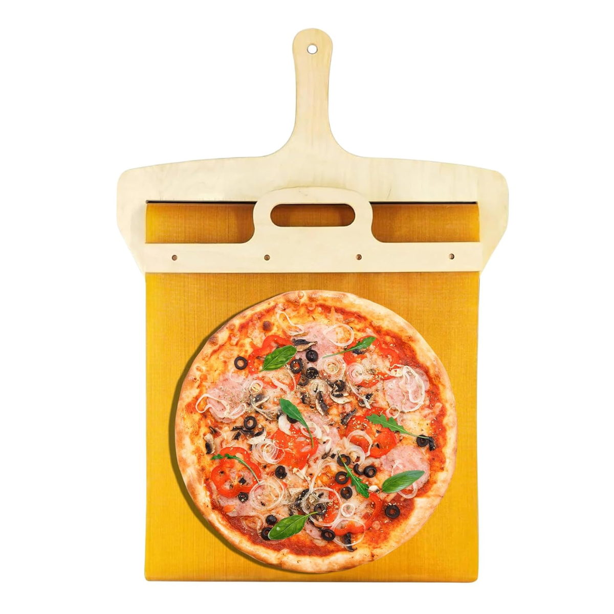Gleitende Pizzaschaufel, Pala Pizza Scorrevole, Antihaft-pizzaschaufel, Holz-pizzaschaufel Mit Griff, Die Q Pizzaschaufel