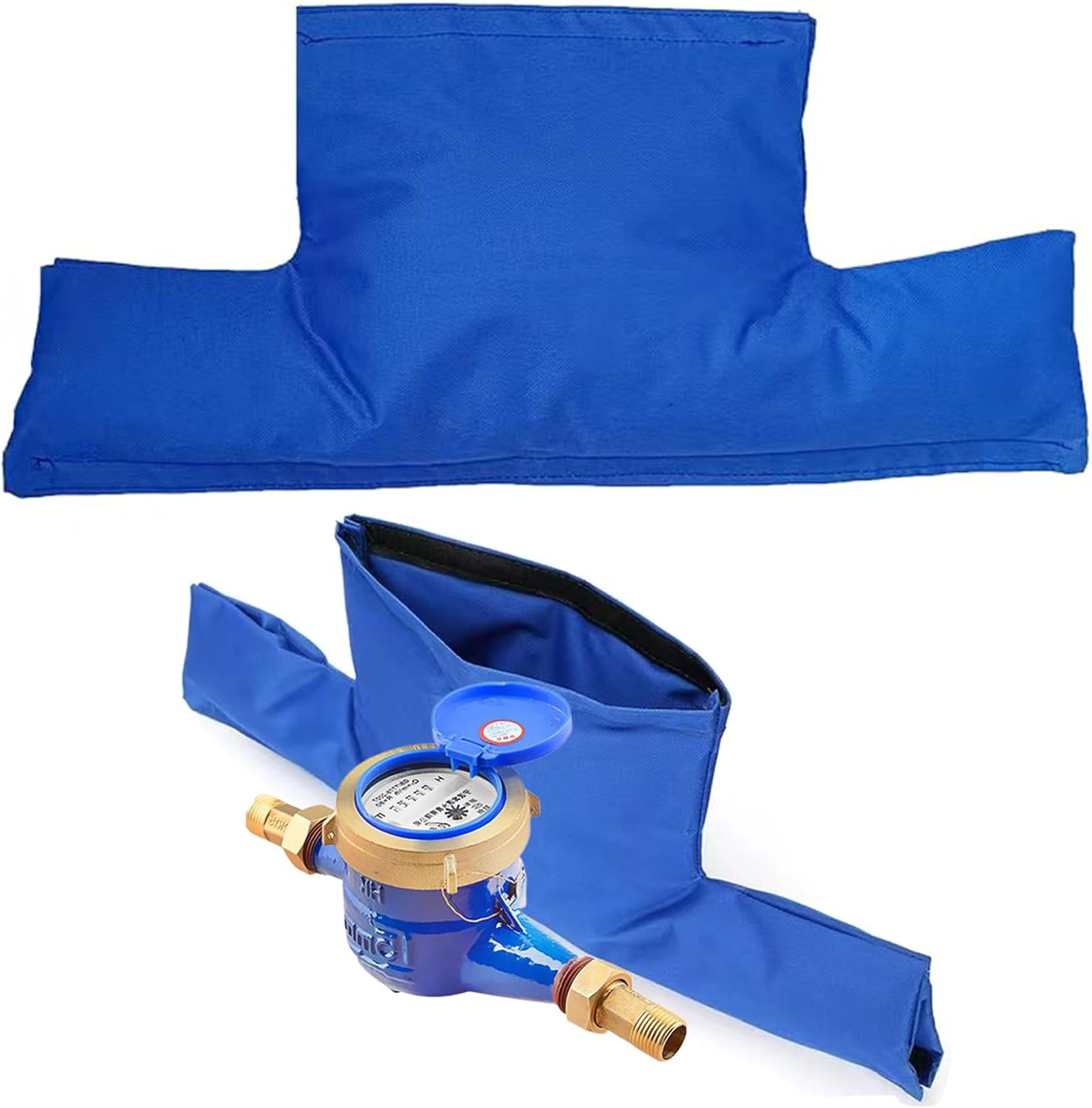 Set Mit 2 Isolierten Abdeckungen Für Wasserzähler, Frostschutz, Abnehmbare Isolierabdeckung Für Wasserzähler, 54 X 25 Cm