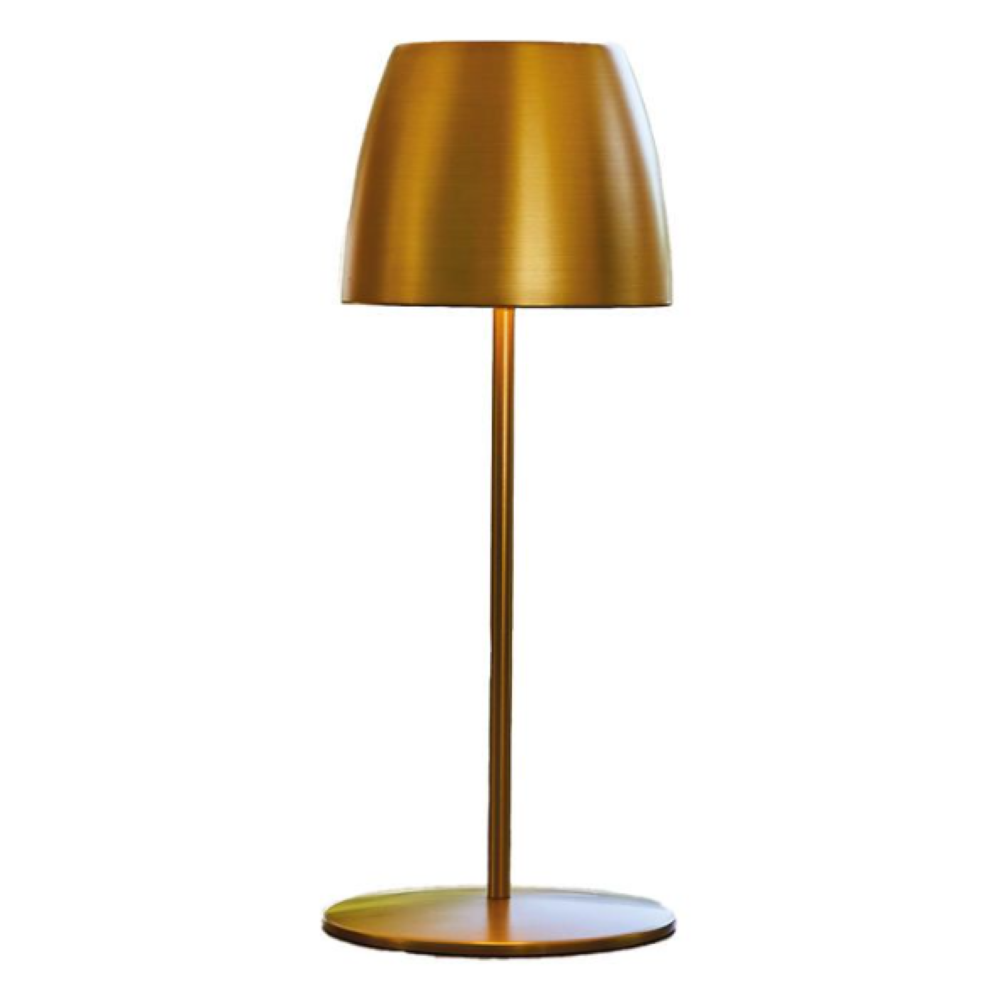 Kabellose Tischleuchte Aus Goldfarbener Aluminiumlegierung, 30 Cm Hoch. - Kabellose Tischleuchte Aus Goldfarbener Aluminiumlegierung, 30 Cm Hoch.