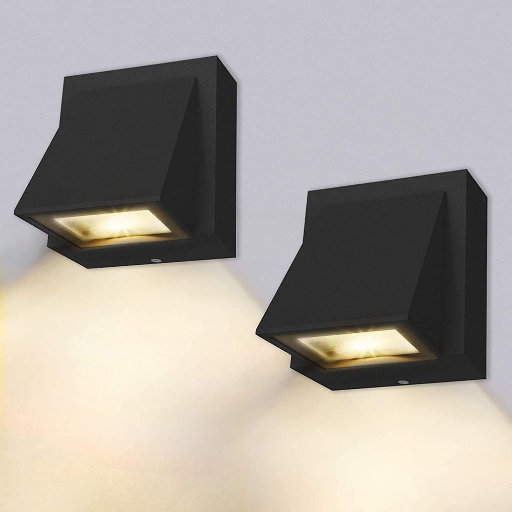 Set Aus 2 Led-wandleuchten, 8 W, Für Den Innen- Und Außenbereich, Warmweiß 3000 K, Ip65, Ideal Für Schlafzimmer, Wohnzimmer, Badezimmer.