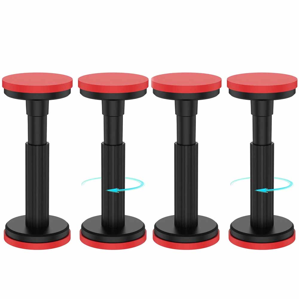 Set Aus 4 Teleskopierbaren Stützpfosten, Versenktes Stützsystem, Schrankstützstange, Tragkraft Bis Zu 100 Kg, Stützen