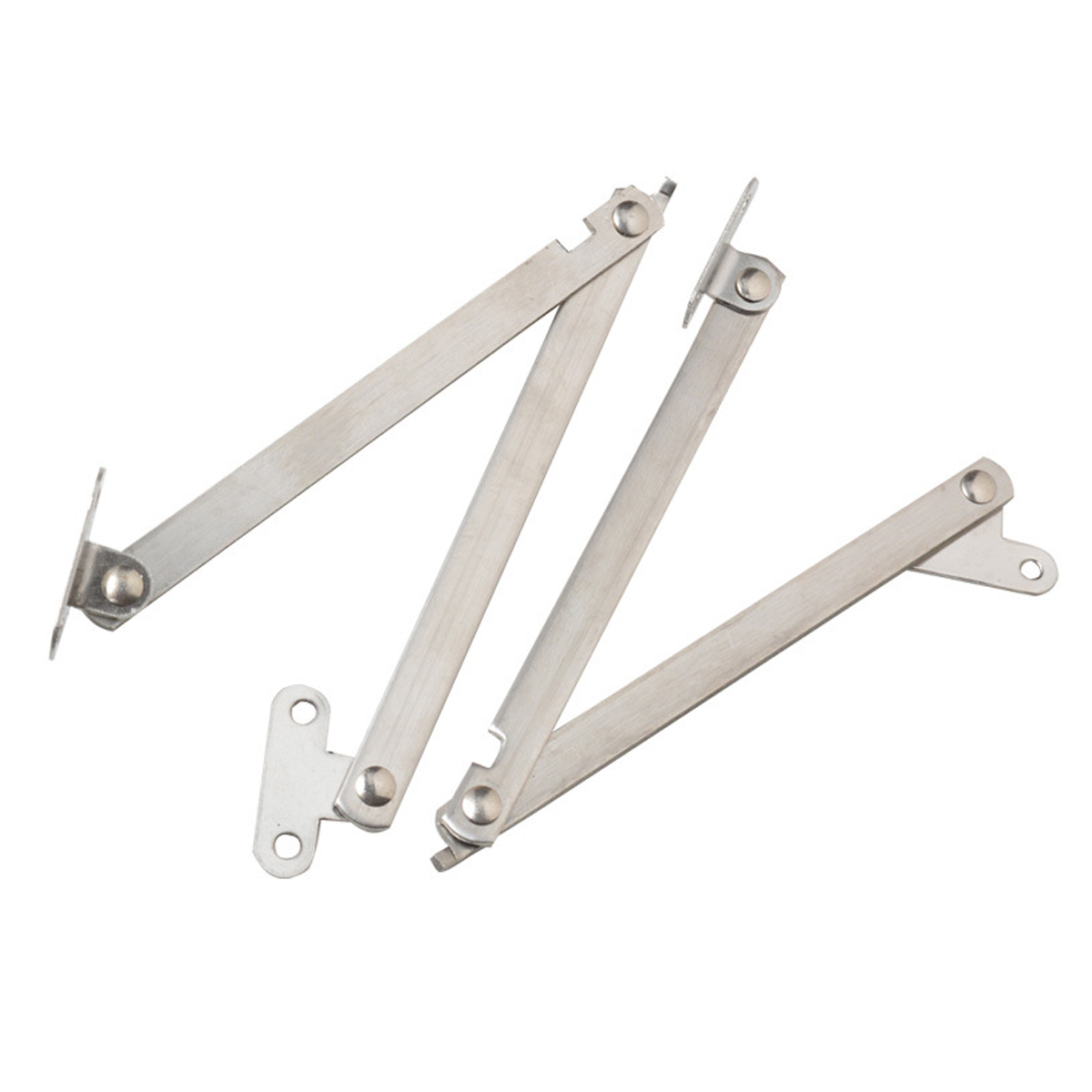 Set Aus 2 Ganzmetall-klappscharnieren Mit Verriegelungsmechanismus, 180°-klappmechanismus, Türöffnungsbegrenzer, Deckelstützscharniere Für Möbel, Türen, Halterung