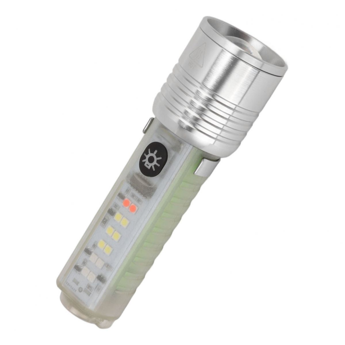 Wiederaufladbare Usb-led-taschenlampe Mit 8 Modi, Mini-taschenlampe Mit Hoher Helligkeit Und Magnetischer Uv-lampe Für Notfallsituationen Im Freien