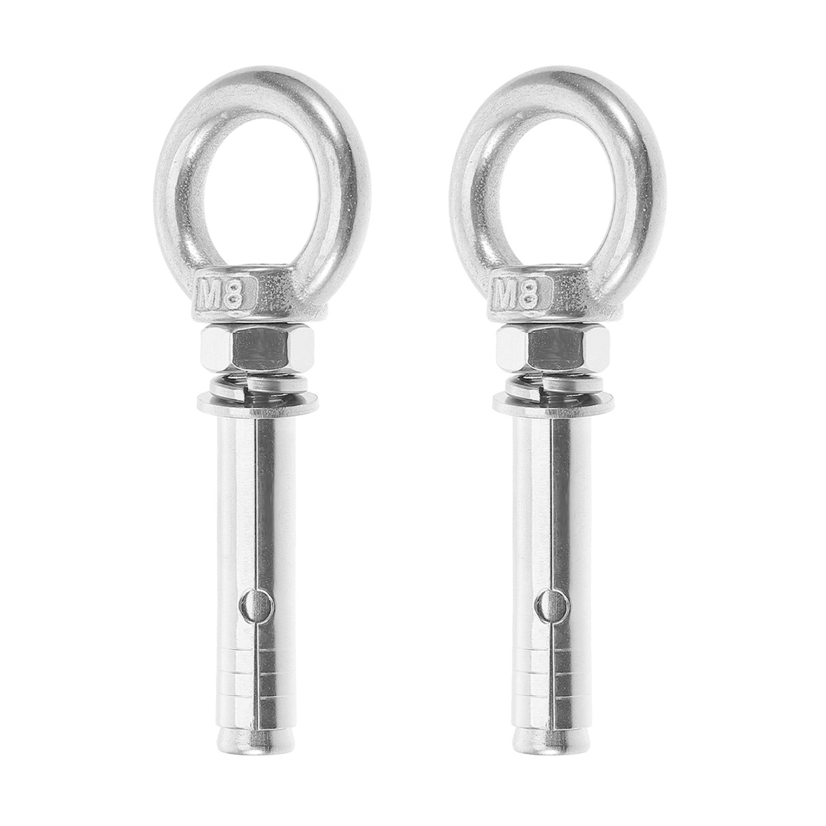 2 Robuste Edelstahl-ösenschrauben Zur Befestigung Einer Hängematte (m8) - 2 Robuste Edelstahl-ösenschrauben Zur Befestigung Einer Hängematte (m8)