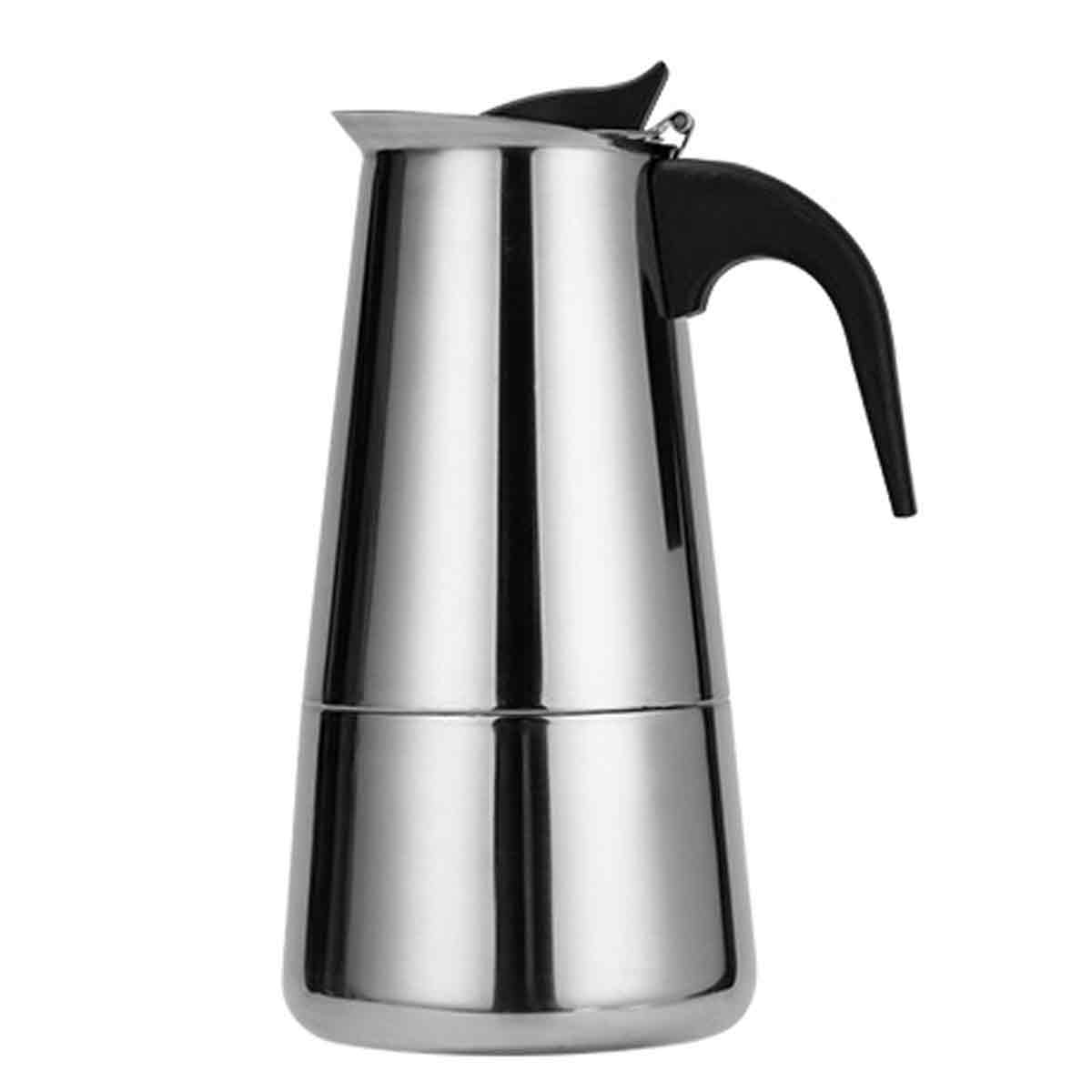 Italienische Moka-kaffeemaschine, Edelstahl Moka Express, 4 Tassen/200 Ml Kaffeemaschine, Italienische Kaffeemaschine, Kompatible Italienische Kaffeemaschinen