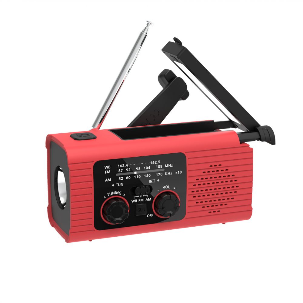 4000-mah-notfallradio Mit Noaa-wetterwarnung, Solarladefunktion, Handkurbel Und Usb-anschluss, Am/fm-radio, Led-taschenlampe Und Leselampe