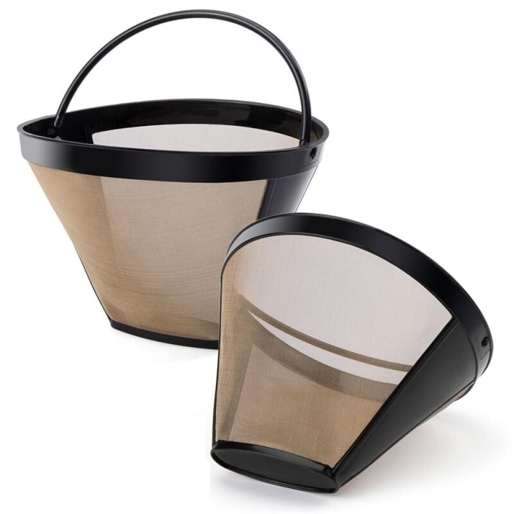 2 Stück Permanent-kaffeefilter, 100 Mesh, Wiederverwendbarer Kaffeefilter Für Kaffeemaschine, Küche, Büro, Café, Bäckerei