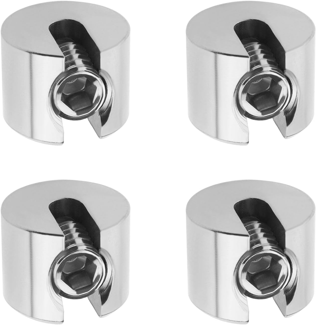 4 Stück M8x4mm Metallkabel-befestigungsclips, Edelstahl-stopperklemmen, Rutschfeste Metallkabelklemmen